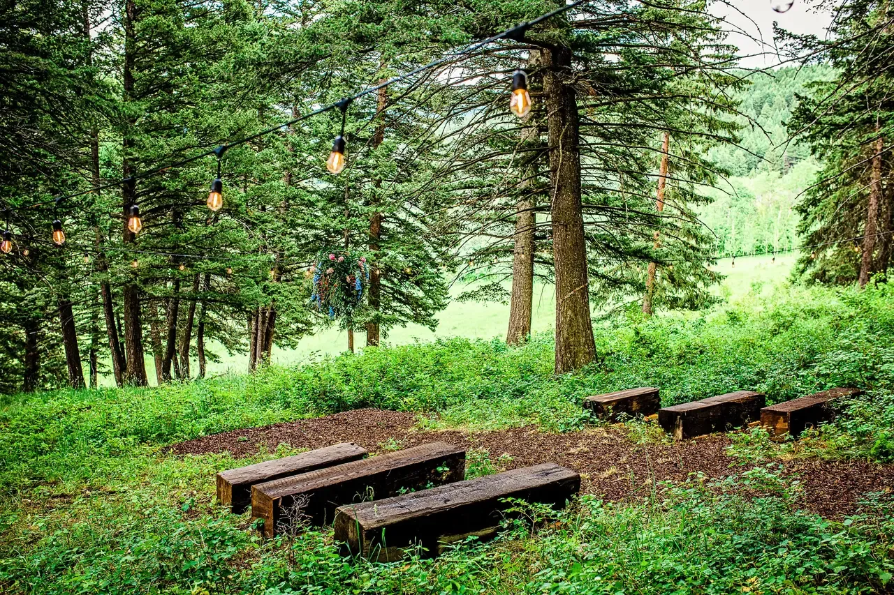 A site for an intimate ceremony under the trees